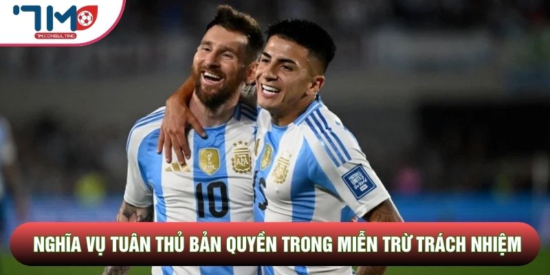 Nghĩa vụ tuân thủ bản quyền trong miễn trừ trách nhiệm Nghĩa vụ tuân thủ bản quyền trong miễn trừ trách nhiệm
